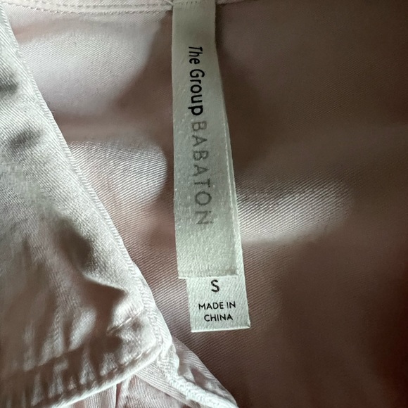 Aritzia Babaton Utility Button-Up Shirt - Size Small - Pink - Picture 7 of 8